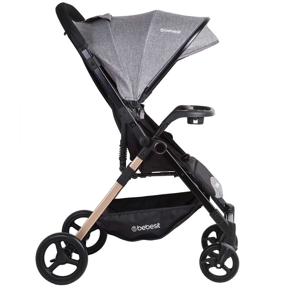 Coche Paseo Bebe City Compacto Liviano Gris Bebesit, foto 3