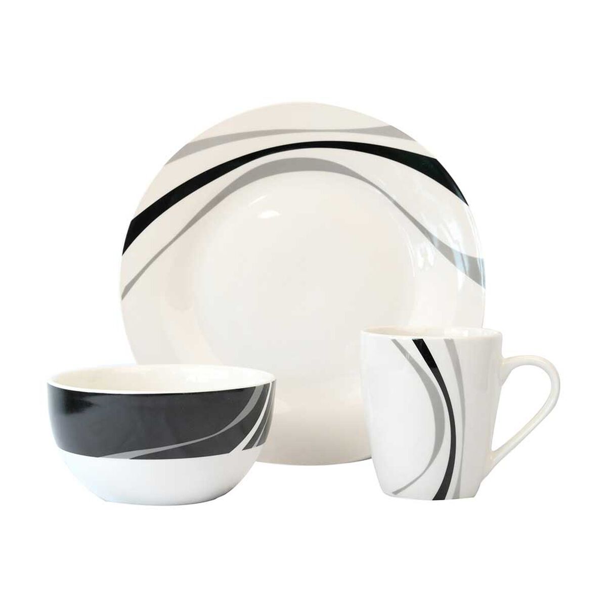 Vajilla Porcelana Doral Angelis 12 Piezas Amaranta
