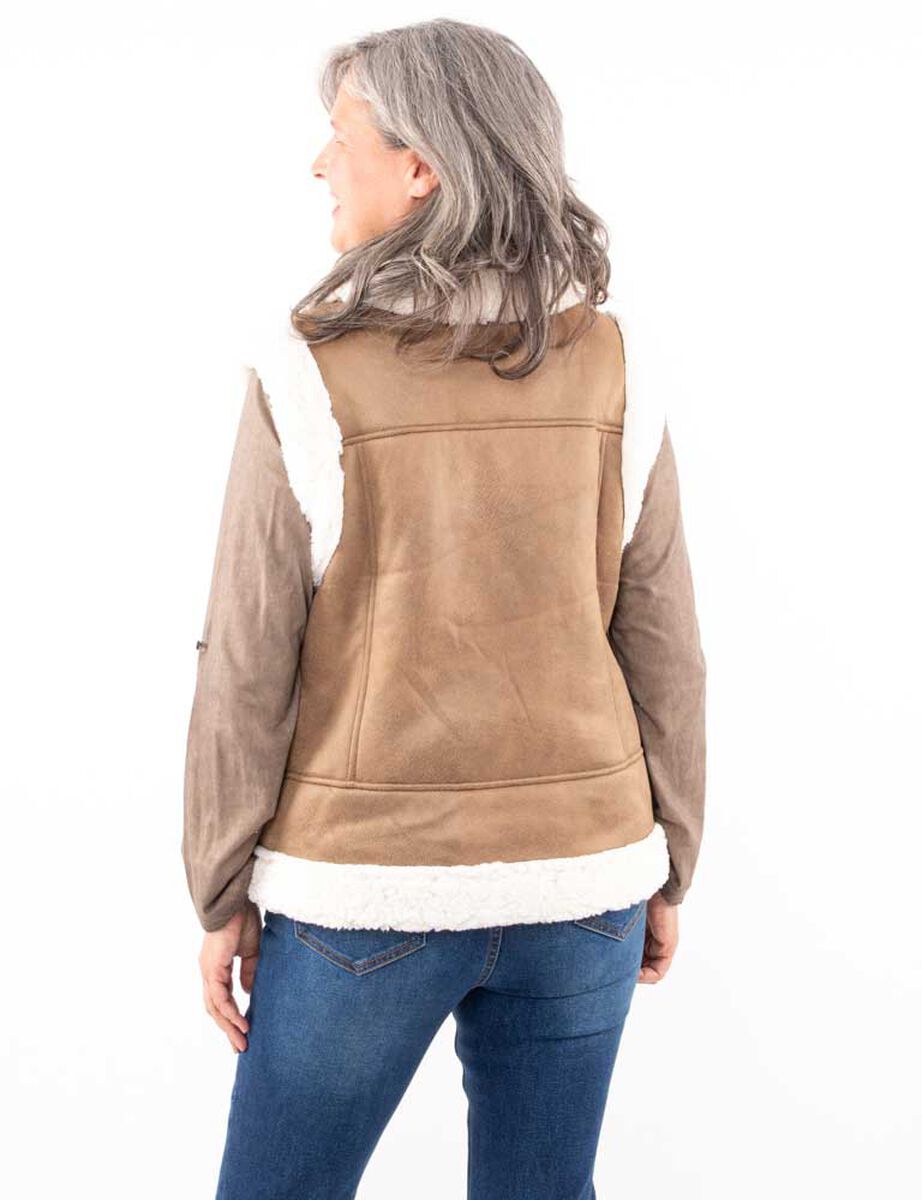 Chaqueta Terciopelo Plush Chiporro Sin Mangas Mujer Portman Club
