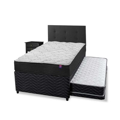 Cama Nido Flex 1,5 Plazas Therapedic Plus  + Respaldo + Velador
