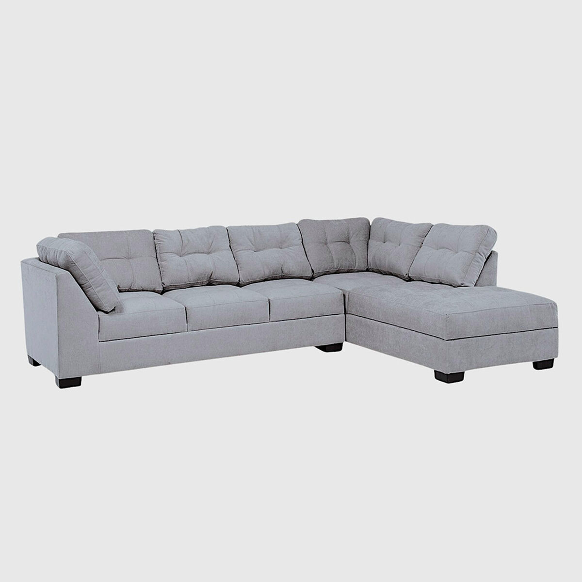 Seccional Derecho Muebles MPR Edimburgo 5 Cuerpos Gris Medio