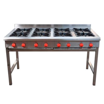 Anafe Ticgas 8 Quemadores Inox Glp