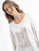 Polera Con Estampado Manga 3/4 Mujer Portman Club