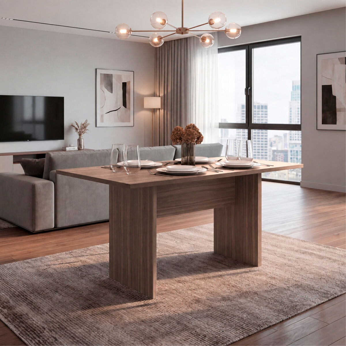 Mesa de Comedor Tuhome Beijing Avellana