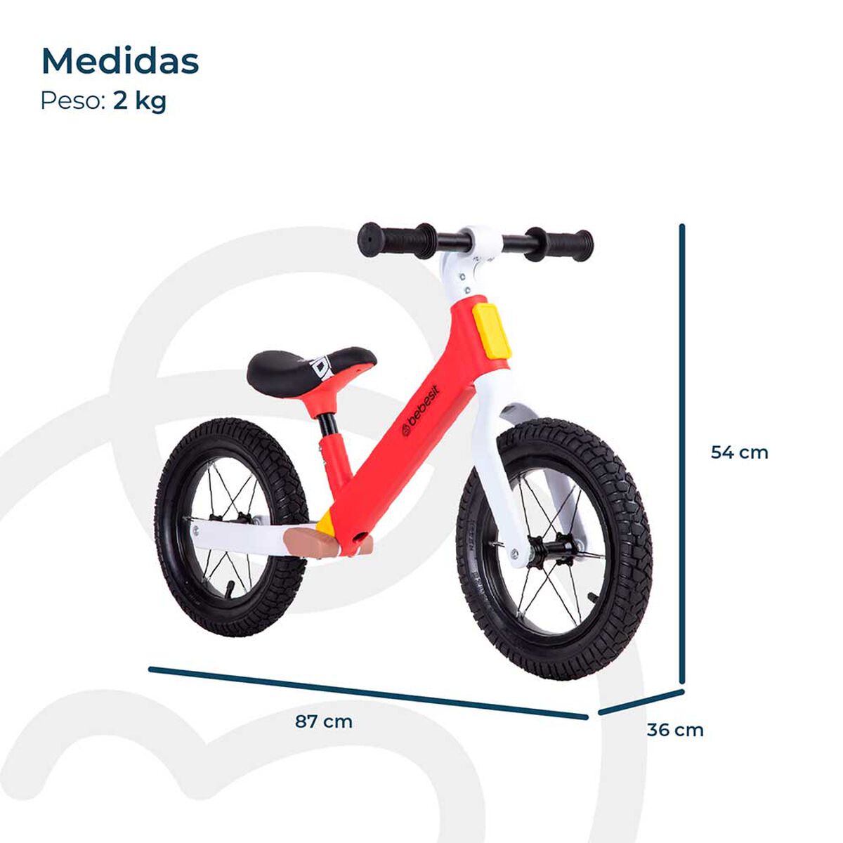 Bicicleta Balance Bike Rojo Bebesit