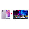 Combo Celular Samsung Galaxy S21 FE 5G 128GB 6,4" Lavender Liberado + LED 55" Samsung TU7090 Smart TV Crystal 4K UHD