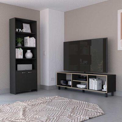 TUHOME Combo Rack TV65 + Biblioteca TuHome Nomik Wengue Duna