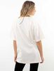 Polera Oversized Con Estampado Manga Corta Mujer Icono