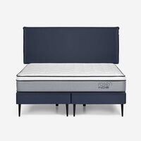 Cama Europea Rosen Base Dividida King Indie + Respaldo Maurice