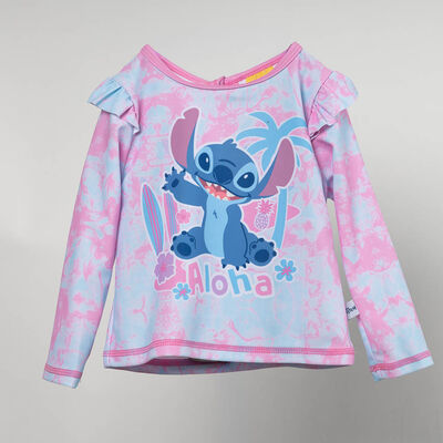 Conjunto Traje de Baño Polera+Bottom UV Niña Stitch