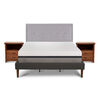 Cama Europea CIC Curve King Balance + Respaldo Ganges  + 2 Veladores Indo