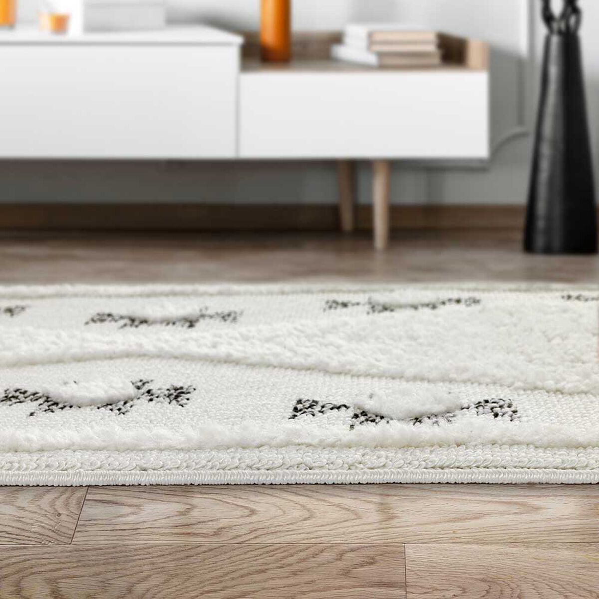 Bajada de Cama Modalfo Palafito Blanca 70 x 150 cm