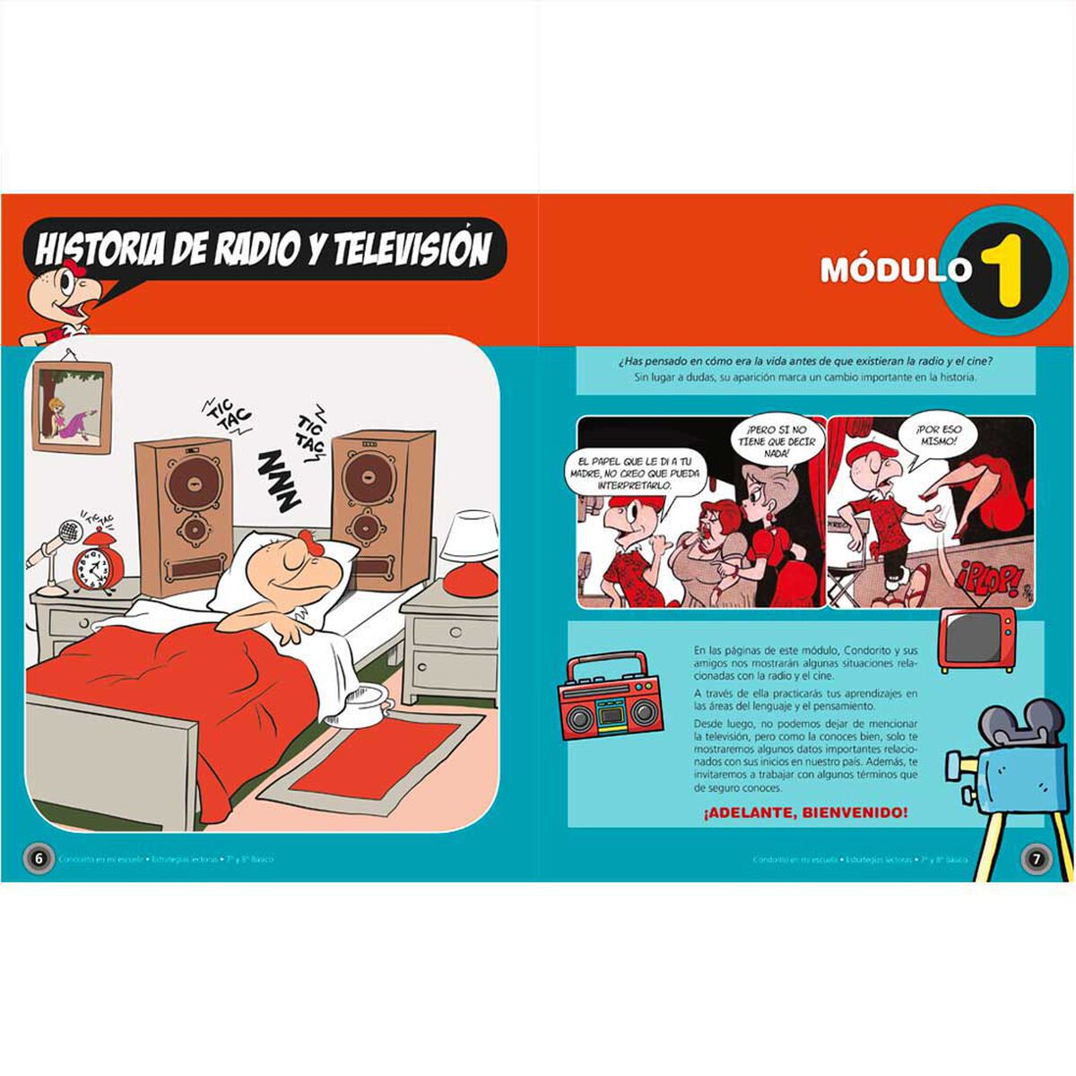 Libro Condorito en Mi Escuela: Me Enseña 7° y 8° Básico Gabriel González Cartagena Zig-Zag