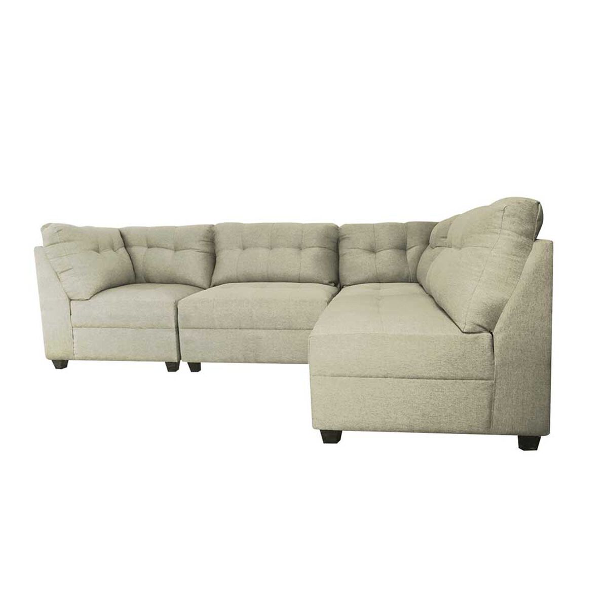 Sofá Seccional Derecho Deco Class Munich 5 Cuerpos Beige