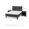 Cama Europea CIC 2 Plazas Ortopedic Advance + Respaldo + 2 Veladores Torino