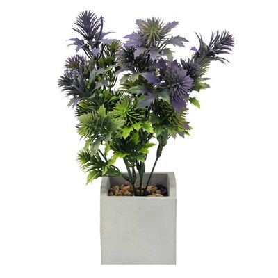 Planta Artificial Cemento Vgo  30 cm Gris
