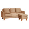 Seccional Intercambiable Latam Home Venecia 3 Cuerpos Beige + Sitial Kiel Tela Beige