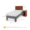 Cama Europea CIC 1 Plaza Excellence Plus + Respaldo + Velador New Villarrica
