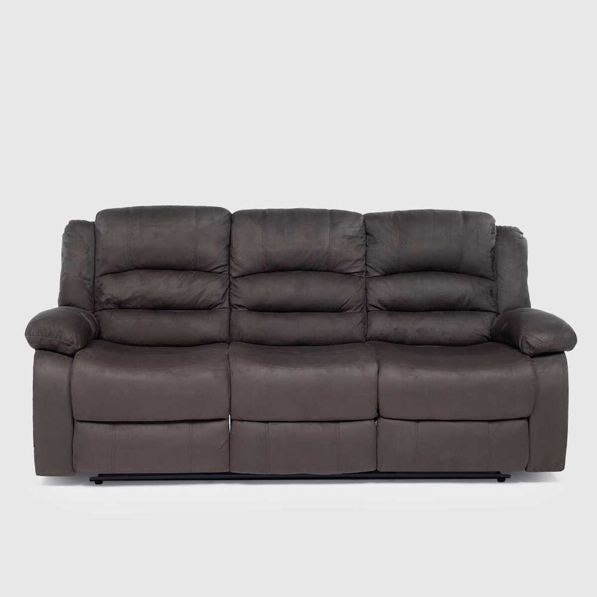 Juego de Living Reclinable Daniels Sof&aacute; 3 Cuerpos + 2 Bergers Martell Gris