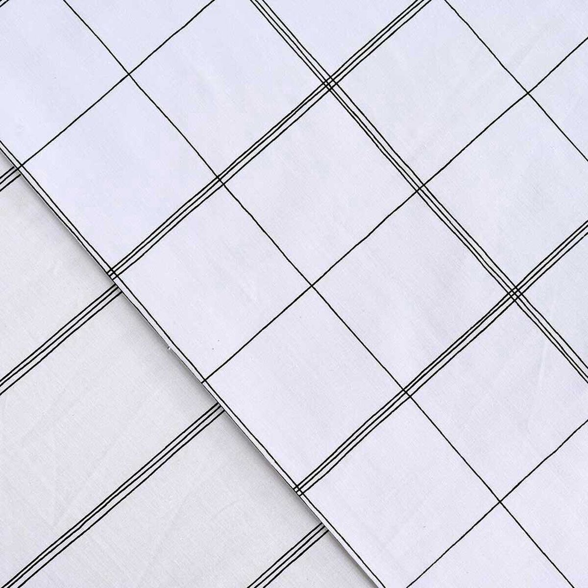 Juego de S&aacute;banas Elements & Co 200 Hilos 2 Plazas Squard Blanco