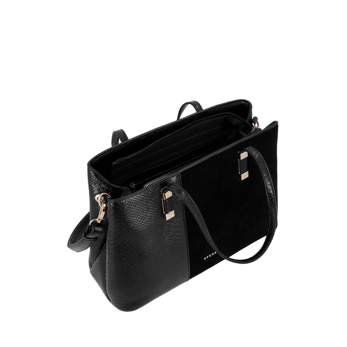 Cartera Tote Secret Zagreb SC7 Mediana Negro