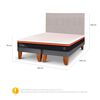 Cama Europea CIC Base Dividida 2 Plazas Bee Comfort + Respaldo