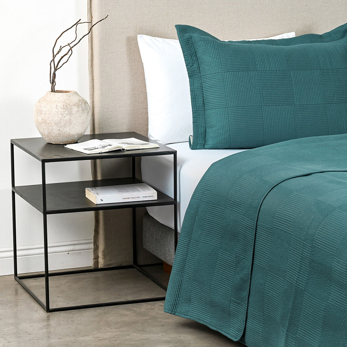 Quilt Elements & Co Chini Moss 1,5 Plazas Verde