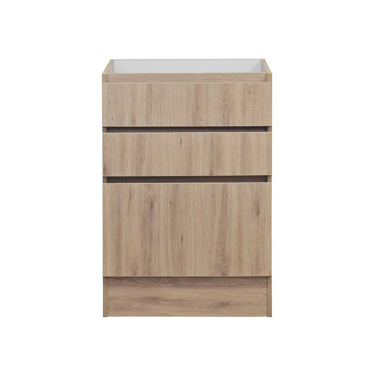 Mueble de Cocina Base Mobikit 3 Cajones Roble