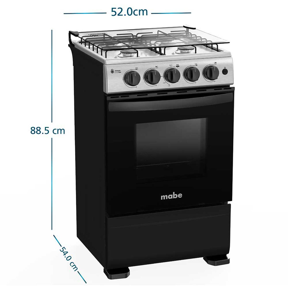 Cocina a Gas Mabe CMC5115AX0 4 Quemadores