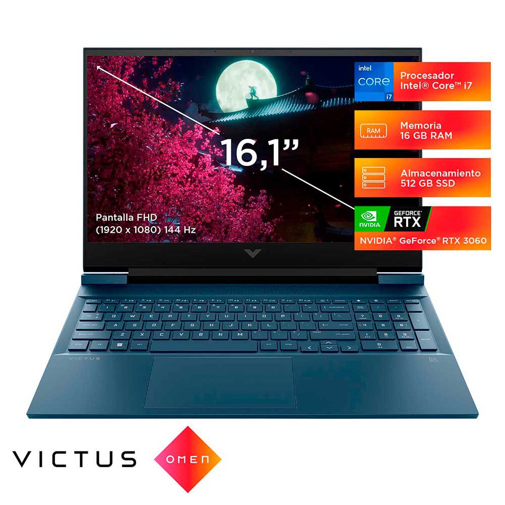 Notebook Gamer HP Victus 16-d0540la Core i7 16GB 512GB SSD 16,1