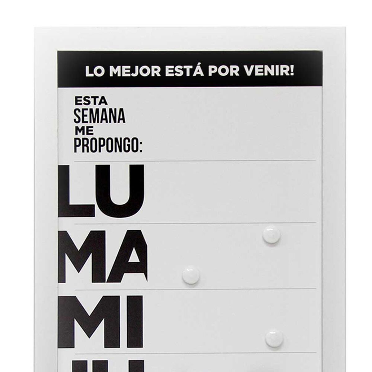 Pizarra Plástico Vgo Work 30 x 60 cm Blanco