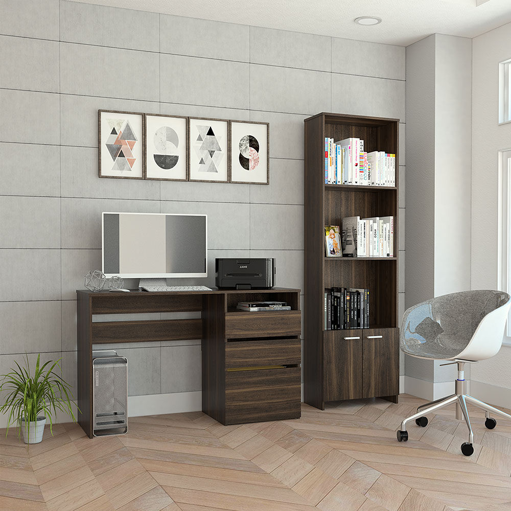TUHOME Escritorio Office 7 + Biblioteca Office 5