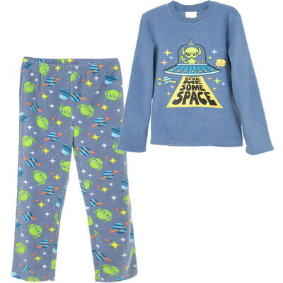 Imagen 1 del producto Conjunto Pijama Polar Niño Chess Azul, Gris