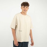 Polera Manga Corta Hombre Icono Beige, Cafe