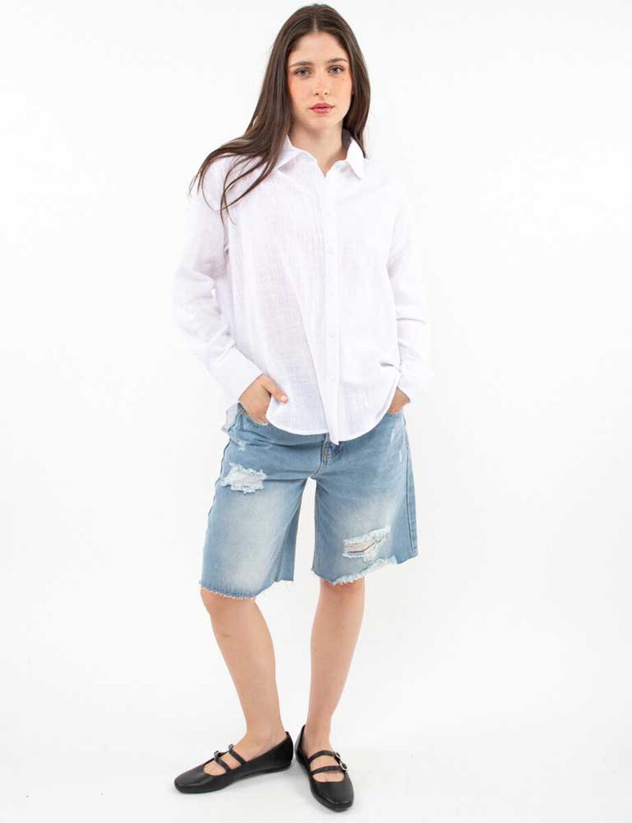 Blusa Algodón Manga Larga Mujer Icono