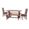 Juego de Comedor Latam Home Sevilla Segovia 2 Sillas + 2 Bancas Velvet Chocolate