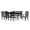 Juego de Comedor Casanova New Barcelona 6 Sillas + 2 Sitiales Negro Beige