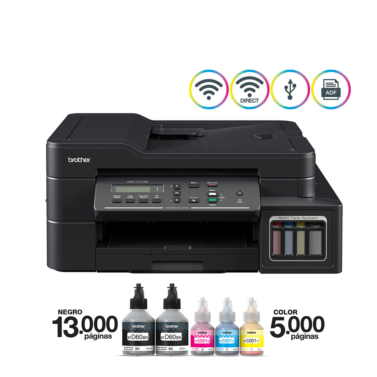 Multifuncional Brother Tinta Continua DCP-T710W WiFi