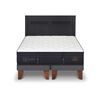 Cama Europea CIC Base Dividida King Grand Premium + Respaldo Milan Negro