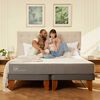 Cama Europea CIC 1,5 Plazas Smart + Respaldo Tapizado Eufrates + Velador Niger