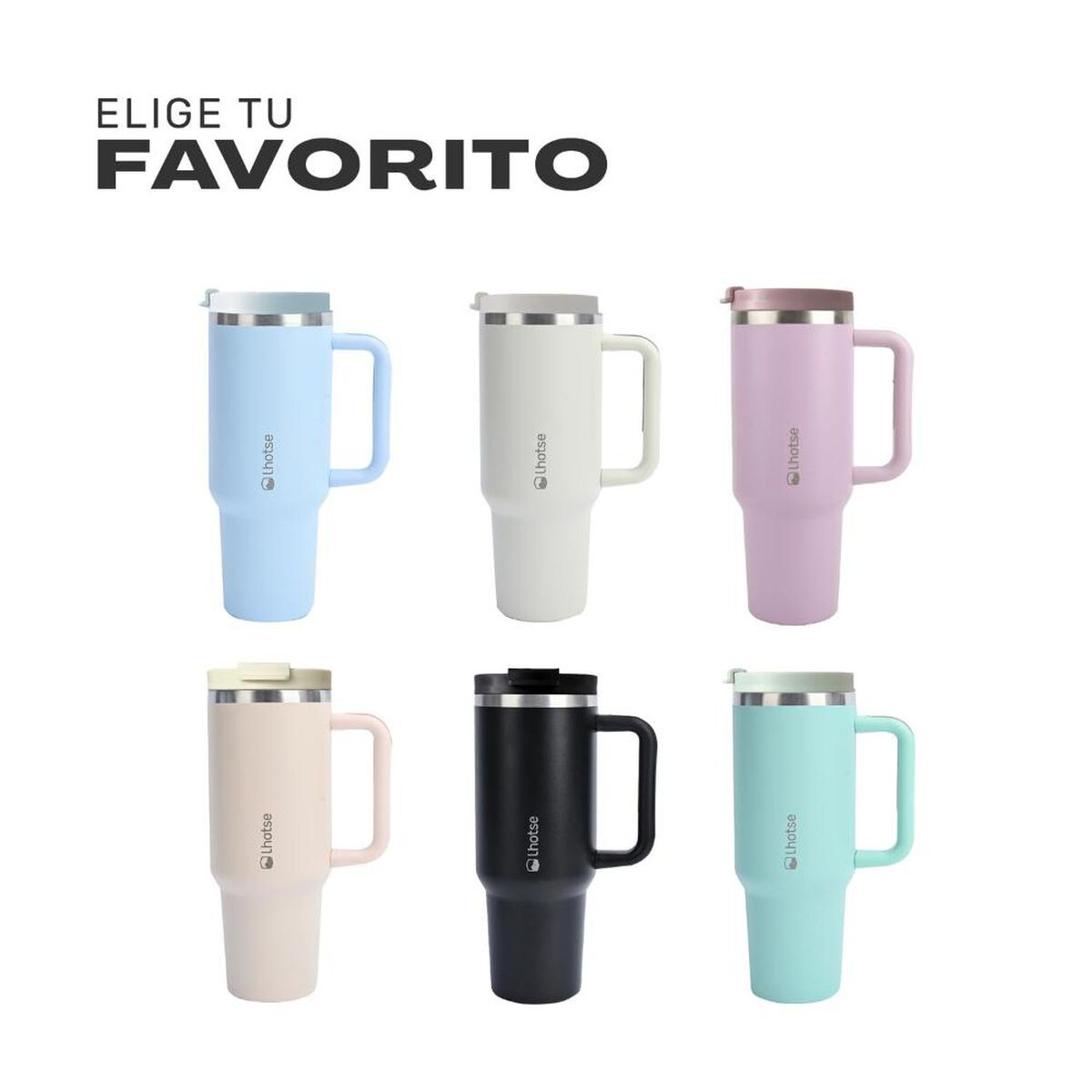 Vaso T&eacute;rmico Tumbler Lhotse Acero Inoxidable con Tapa 1180ml Crema