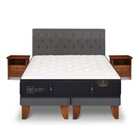Cama Europea CIC Base Dividida King Premium + Respaldo + Veladores