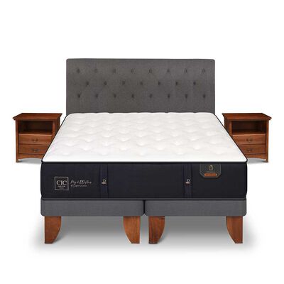 Imagen 1 del producto Cama Europea CIC Base Dividida King Premium + Respaldo + Veladores