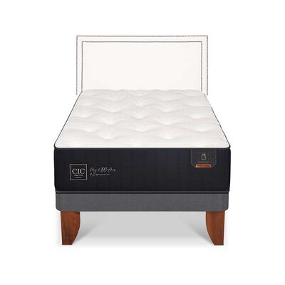 Imagen 1 del producto Cama Europea CIC 1,5 Plazas Premium + Respaldo Danubio
