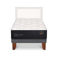 Cama Europea CIC 1,5 Plazas Premium + Respaldo Danubio