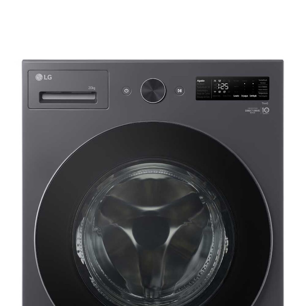 Lavadora LG 9 Kg Middle Free Silver