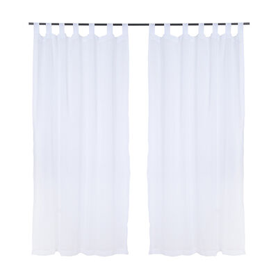 Imagen 2 del producto Set Cortinas Velo Lino-Presilla Blanca 140X220 Cm