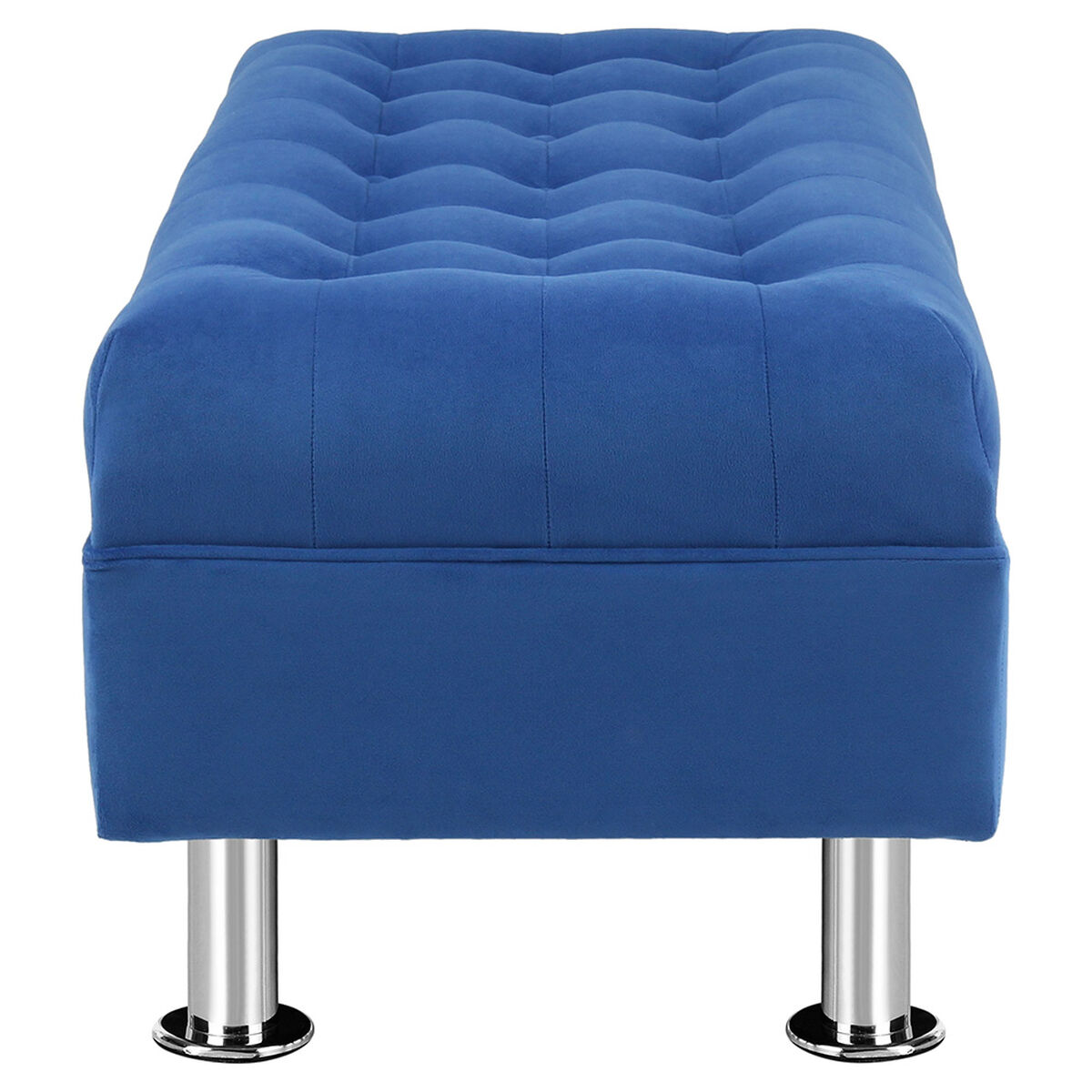 Banqueta Felpa Bodevir Lisboa 2 Cuerpos Azul Rey