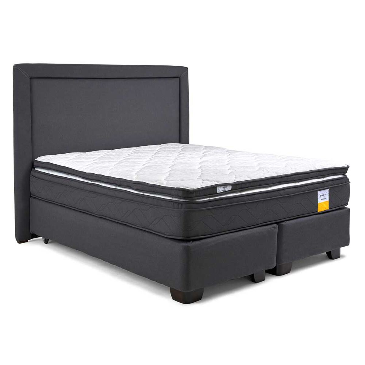 Cama Americana Drimkip Base Dividida Full Eurotop + Respaldo + Topper