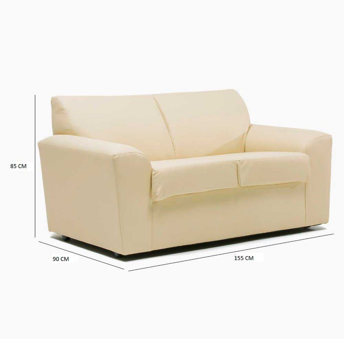 Sof&aacute; Cabsur Milan 2 Cuerpos PU Beige